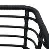 Garden Chairs 2 pcs with Cushions Poly Rattan Black