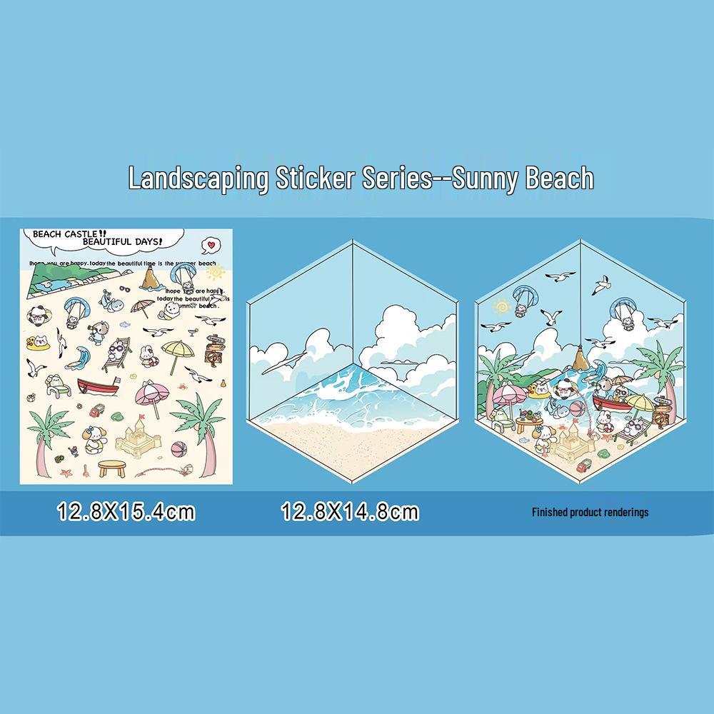

3D Miniature Scene Stickers: DIY Children s Landscaping Decorations 12.8 x 15.4 cm