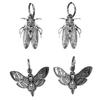 Gothic Vintage Skull Moth Ear Hoops For Women Girls Fashion Jewelry Accessories Gift Charm Pendant Earrings