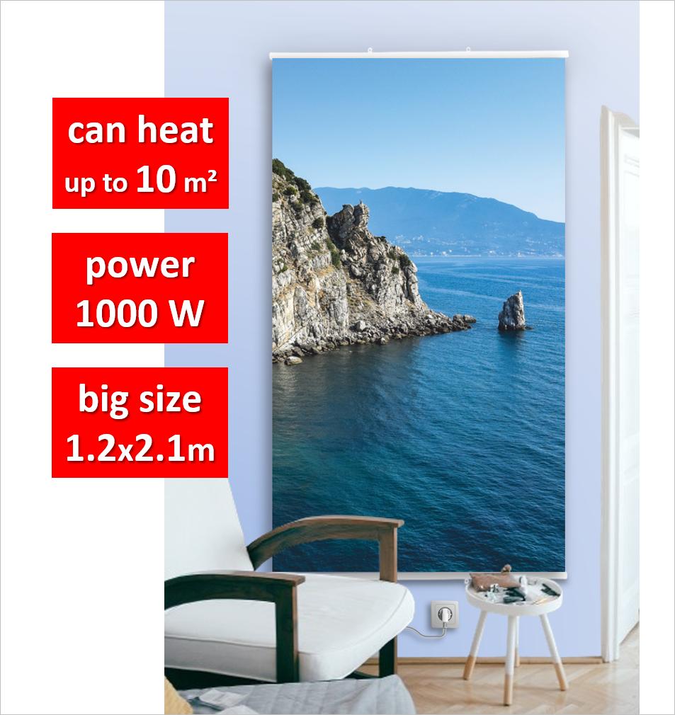 Încălzitor electric mobil cu infraroșu cu folie Model cald 120x200cm/1kW/220V Monocristal