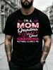 Floral Typography Crew Neck Tee Slogan Im A Mom Grandma And Great Grandma Casual Daily Top Thoughtful Gift For Elder Female Family Members