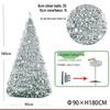 Automatic Folding Telescopic Christmas Tree with Lights for Home, Commercial, and Supermarket Decorations
