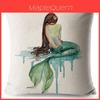 Luxurious Anime Cartoon Mermaid Pillow Cover For A Chic Sofa Living Square Pillow Case