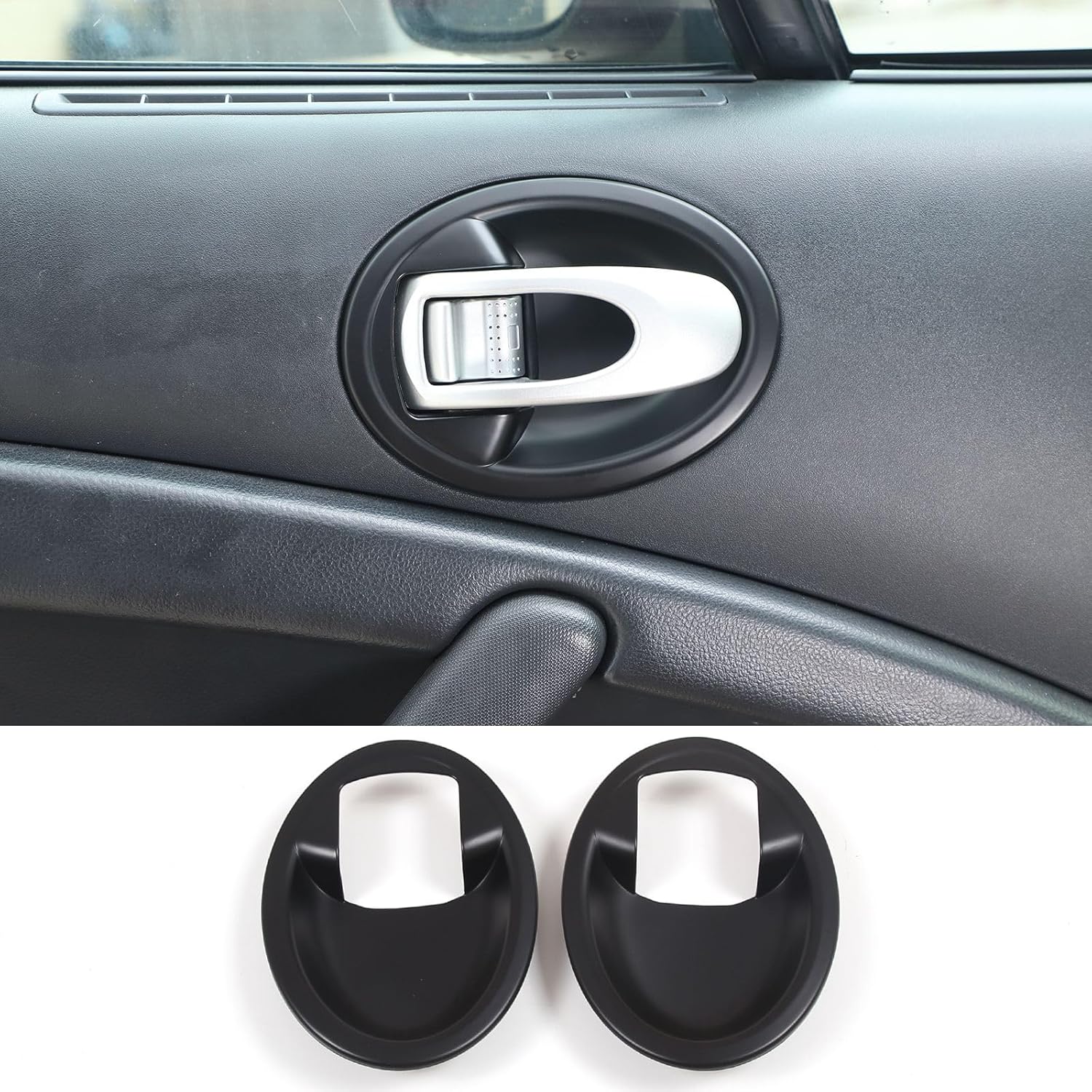 

TOYCIDFG Door Inner Handle Bowl Cover Trim Compatible with Mitsubishi Eclipse 2006-2011, Car Interior Decoration Accessories (Sport red) матовый черный