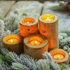 Creative Birch Holder Made of High Quality Wood Natural Finish Candlestick Decor for Cozy Home Ambience Living Room