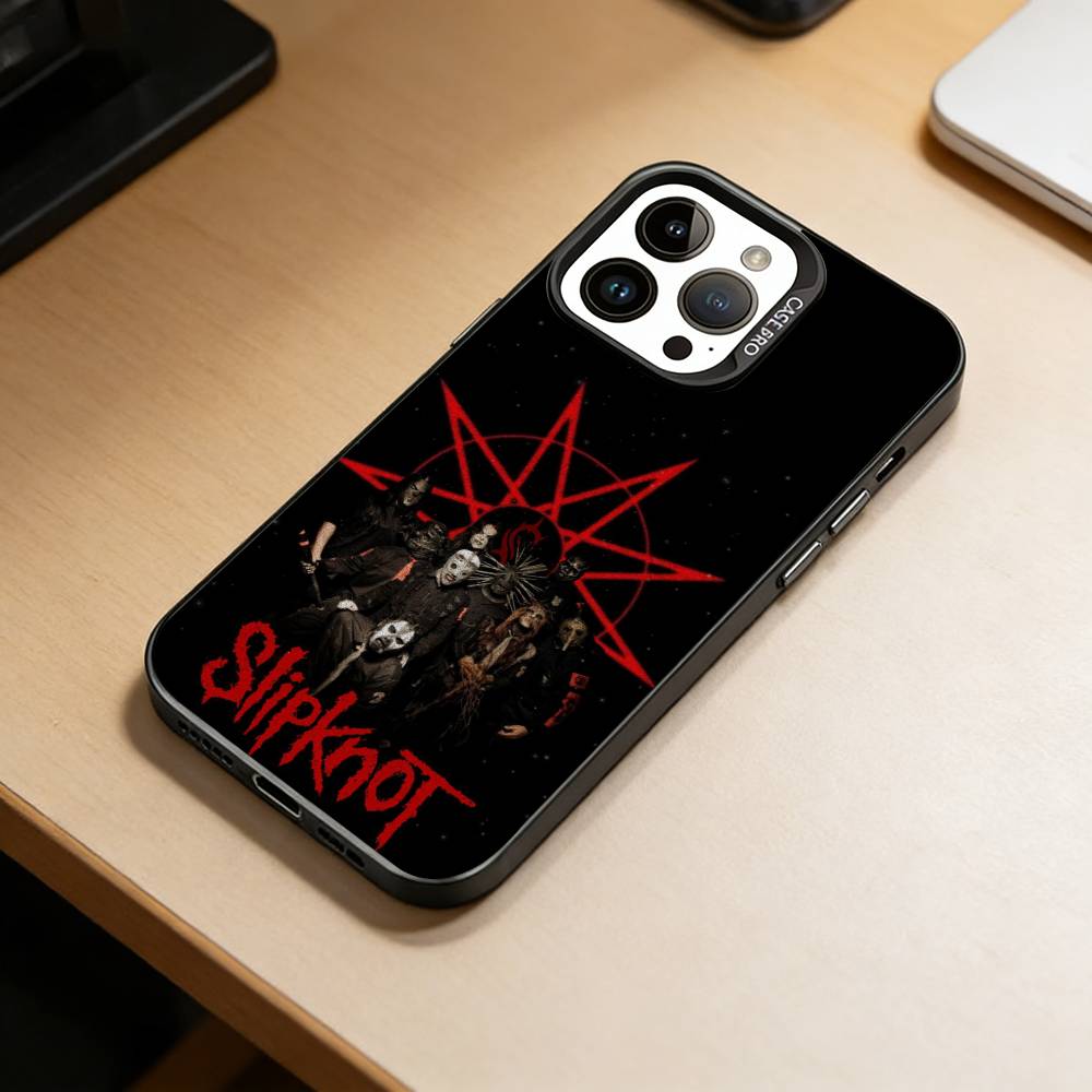 

S-Slipknot Bone C-Church Phone Case For iPhone 17,16,15,14,13,12,11 Plus,Pro Max,XS,Colorful Silver Phone case Funda Cover iPhone17promax