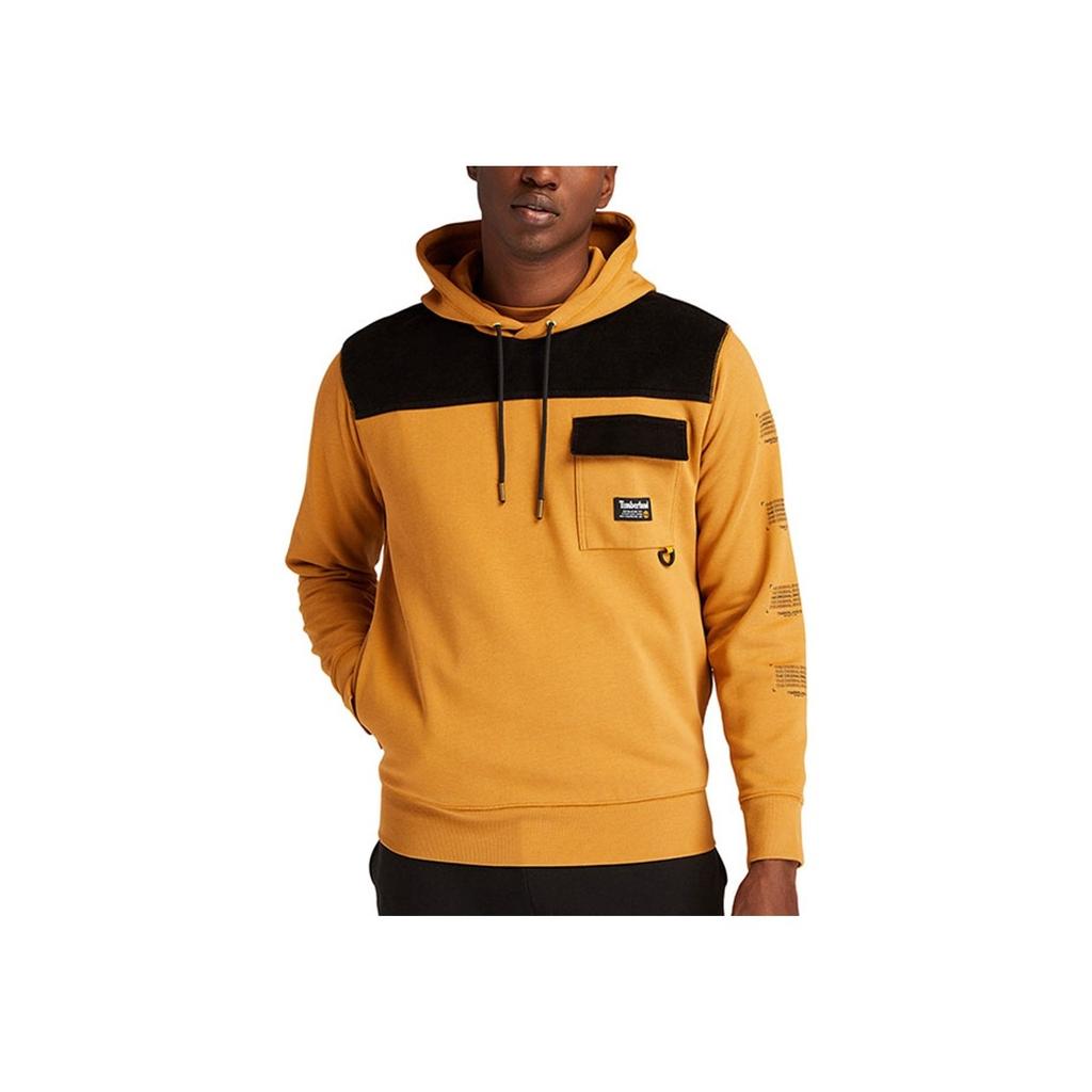 Timberland Corduroy Color Block Fleece Lined Hoodie Men hoodies Wheat A25GX-P47