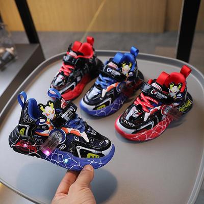 Boys Cartoon Light Shoes Fashion Light Shoes Spring and Autumn Children with Light Sneakers