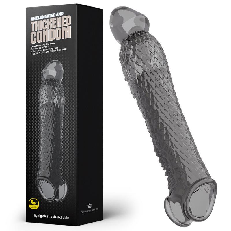 Penis Sleeve Extensions Condom Male Enlargement Delay Vibrators Clits Massager Cock Ring Vibrating Penis Cover Sex Toys For Men