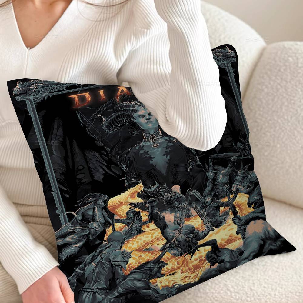 RPG Game D-Diablo 4 Personalized picture text home decorative pillows Household Gifts 45x45cm