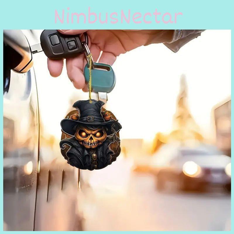Decoration Halloween Car Pendant Acrylic Skeleton Head Pumpkin Vehicle Style