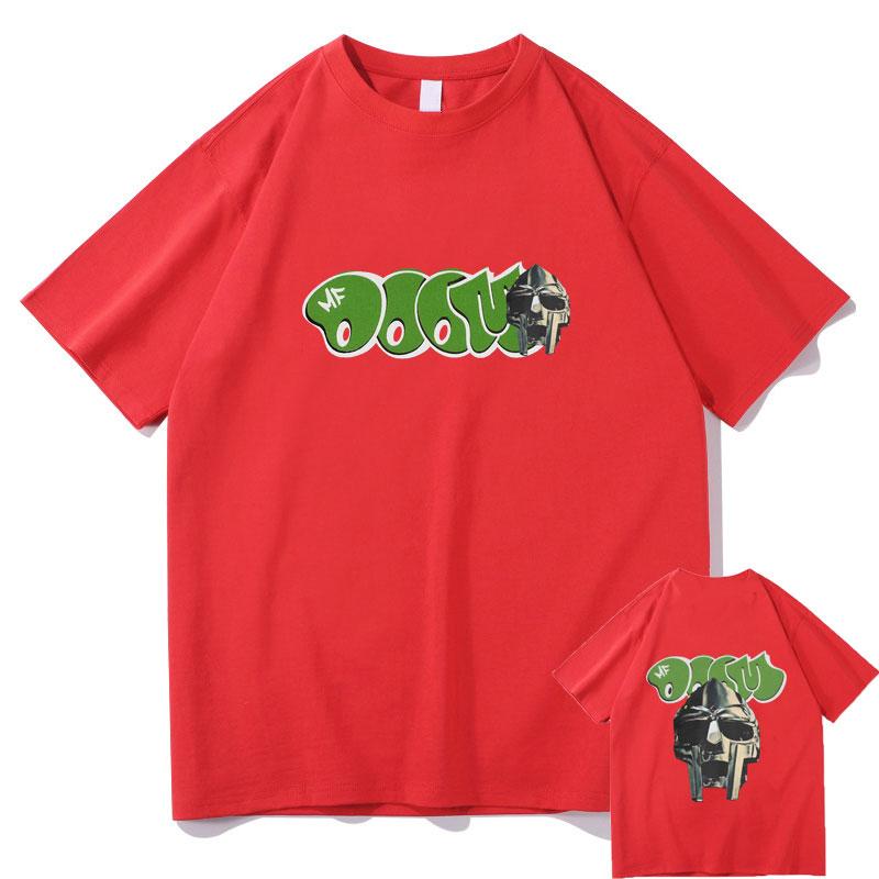 Rapper Mf Doom Madlib Madvillain Maske Grafik T-Shirts Herrenmode Vintage Trend T-Shirts Herren Damen Hip Hop Übergroßes T-Shirt