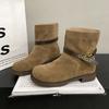 Flat-bottomed Versatile Martin Boots Women's 2025 New Autumn Women's Boots Women's Popular Short Boots Non-slip Soft Sole Not Tired Feet