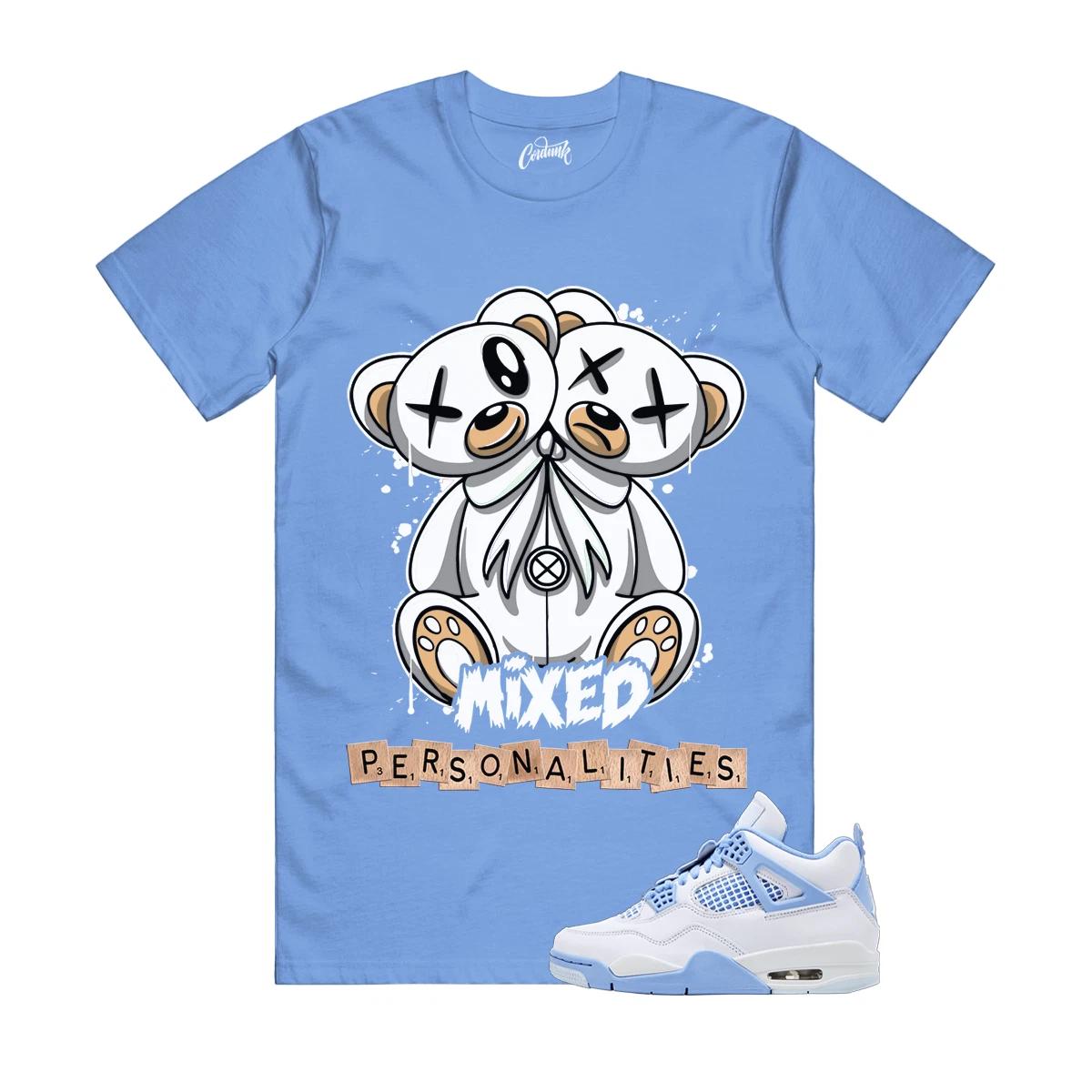 

4 Forget Me Not White Aluminum Blue Tint Carolina T Shirt Match MIXED M