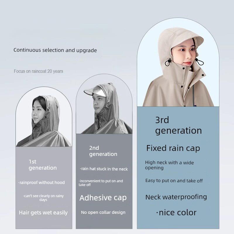 Electric Vehicle Raincoat, Electric Motorcycle Double-Person Raincoat for Men and Women, Oversized Long Full-Body Rain Poncho for Heavy Rain, New