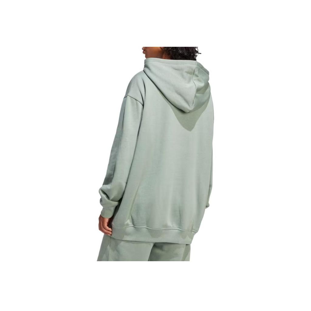 Adidas Originals Essentials Skin-Friendly Comfortable Hooded Sweatshirt Women Sweatshirt Silver-Green JJ3474