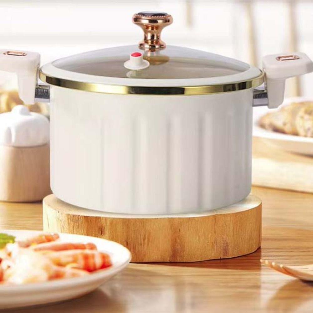 Large Capacity Stewing Boiling Pot Non-stick Cooking Pot Enamel Micro Pressure Cooker Gift