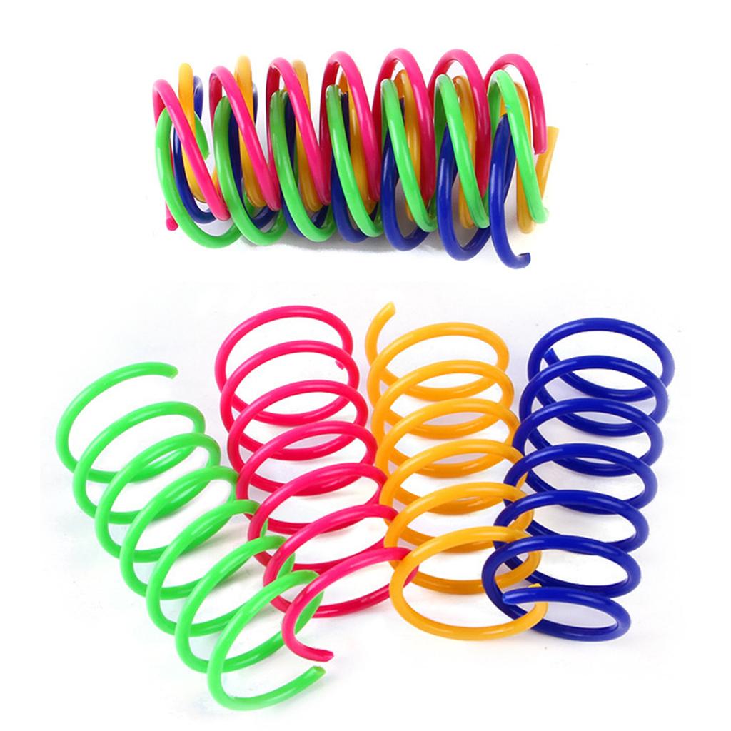 8/20 Pack for Cat Tube Spring Toy Interactive for Cat Toy for Indoor Cats Colorful Tube Plastic Coil for Kittens to Swa