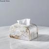 Leichter Luxus Marmor Taschentuchbox Dekoration Esstisch Couchtisch Serviettenbox Haushalt Wohnzimmer Keramik Pumpbox