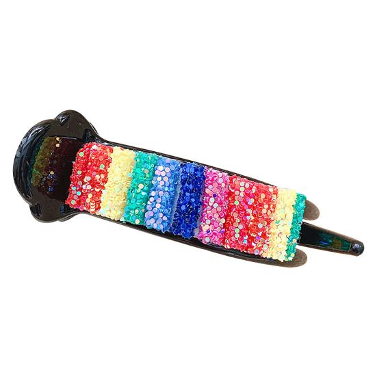 Korean Rainbow Hair Clip Big Crabs Ponytail Bun Hairpin Headwear Accessory Gift
