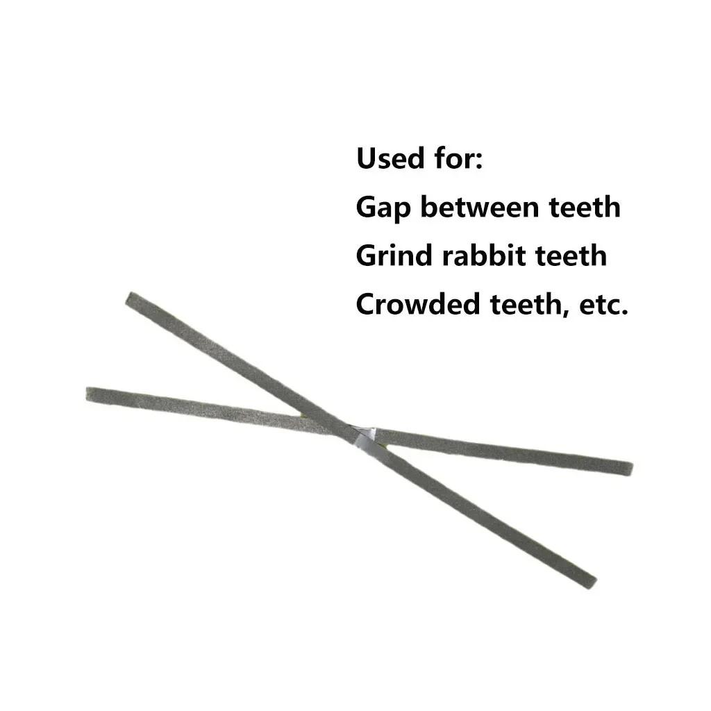 12 Pcs Dental Metal Polishing Stick Strip with Single Side of Alumina-Plated Sanding Surface 4mm Width