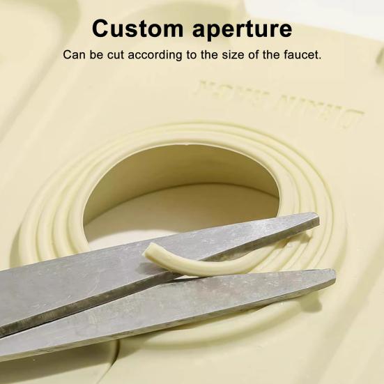 Silicone Sink Splash Guard Mat Quick-Drying Non-Slip Counter Protector Cut-to-Fit Faucet Splash Protector Multi-Purpose Pad for Kitchen Bathroom