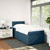 Box Spring Bed with Mattress Blue 100x200 cm Velvet