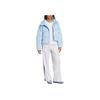 adidas Originals Regendown Puffer Samt Stehkragen Einfarbig Kurze Jacke Daunenmantel Damenjacke Rosa Blau JH3600