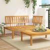 Vidaxl Corner Garden Sofa Made of Slats, Solid Acacia Wood