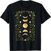 Cottagecore Witchy Vintage Moon Phases Flowers T-Shirt