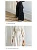 Elegant Long Sleeve Print Dress with Slim Fit Waist