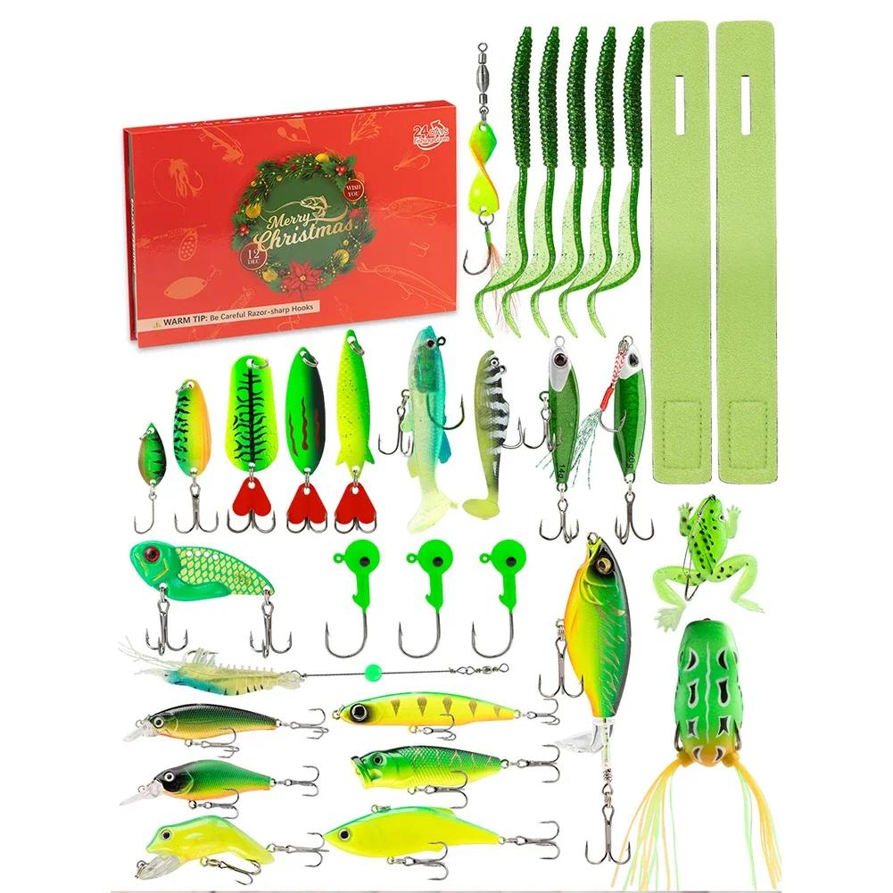 

Advent Calendar with For 24 Fishing Lures Set Featuring Metal Lures for Diverse Fishing Conditions and Locations China Mainland