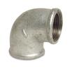 Malleable Cast Iron Threaded Fitting, 90° Elbow 3/8" Female X 3/8" Female Galvanized