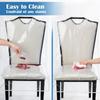 PVC Dining Chair Covers Stain Resistant Pet Claw Resistant Clear Seat Protector Waterproof Oil-proof Kitchen Chair Protectors