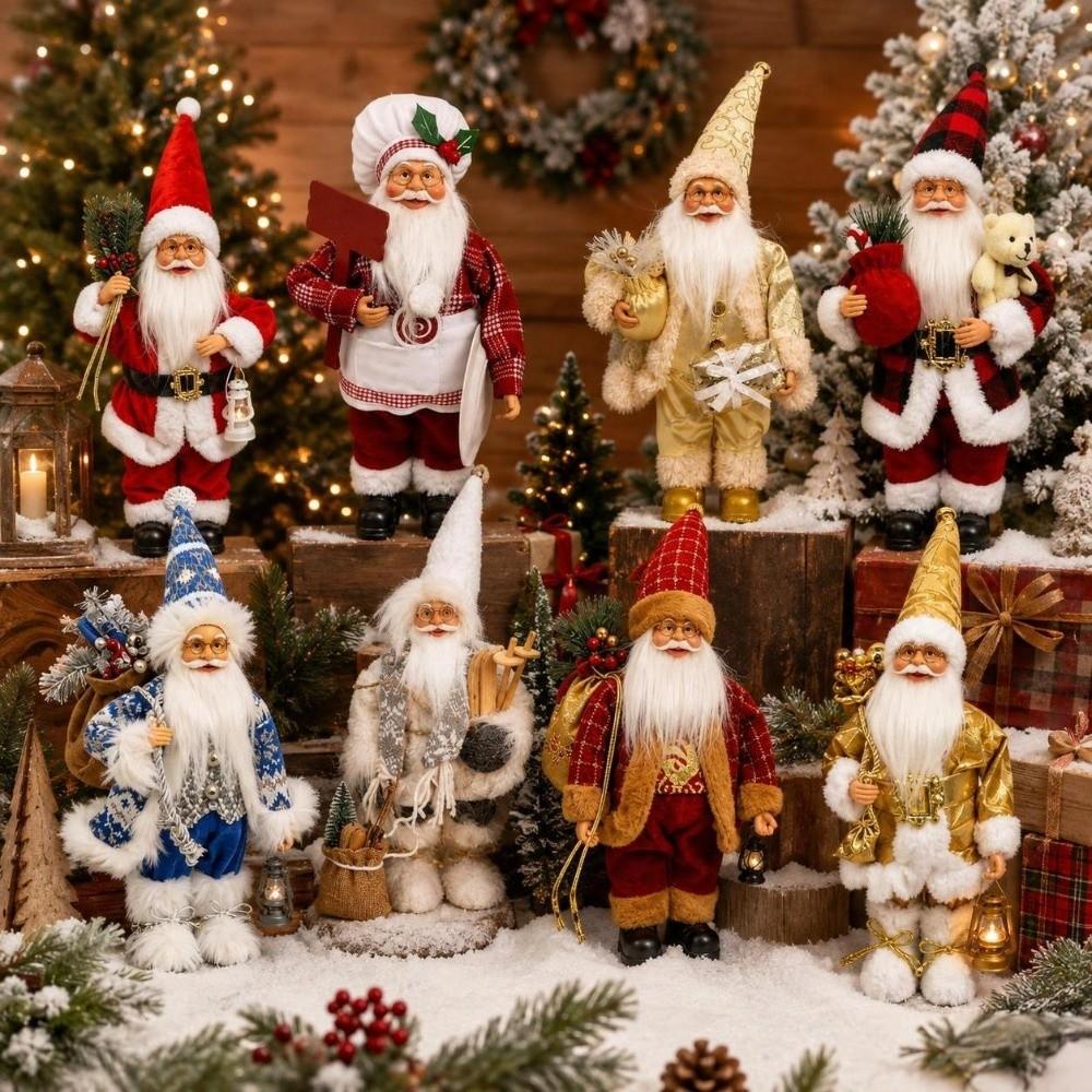 Cute Santa Claus Doll Creative Christmas Ornament Standing Santa Doll Christmas Gifts