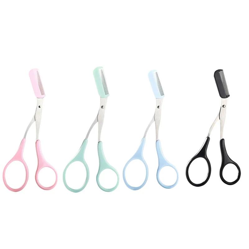 1/2/3/4pcs Eyebrow Trimmer Makeup Tools Stainless Steel Eyebrow Scissors with Comb Hair Removal  Eyebrows Shaping Makeup tools