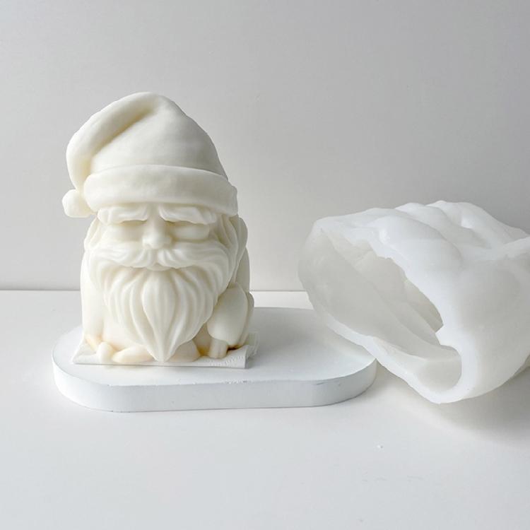 Christmas Santa Silicone Candle Mold DIY Craft Resin Mold Candle Making Mold