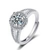 Ring For Women Zirconium Diamond Wide Face Women's Ring Opening Adjustable