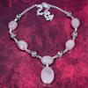 Rose Quartz & Kunzite Handmade Latest Design Jewelry Necklace, 925 Solid Sterling Silver Gemstone Necklace, Gift For Mother