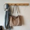 Vintage Suede Tote Bag Women's Large Capacity Commuter Shoulder Bag