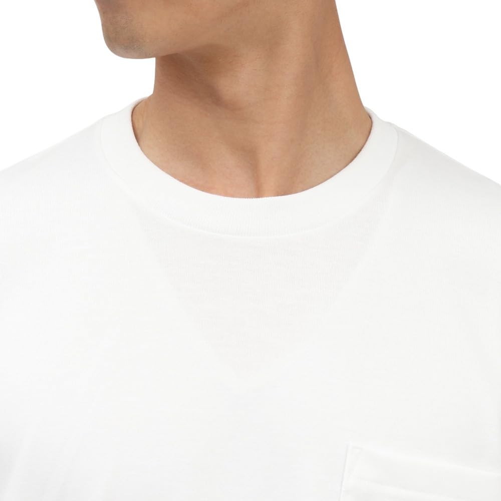 The North Face Short Sleeve Square Logo Pocket Size L T-Shirt, S/S Tee, White,