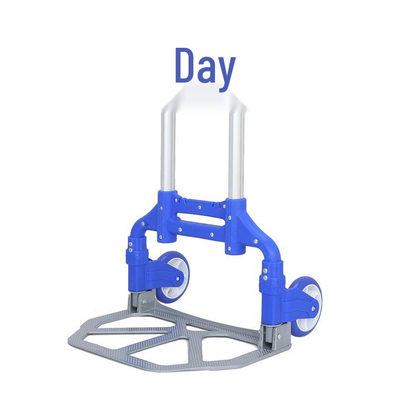 Folding Cargo Cart: Compact Hand Truck and Small Trailer for Pushing, Pulling, and Luggage Transport