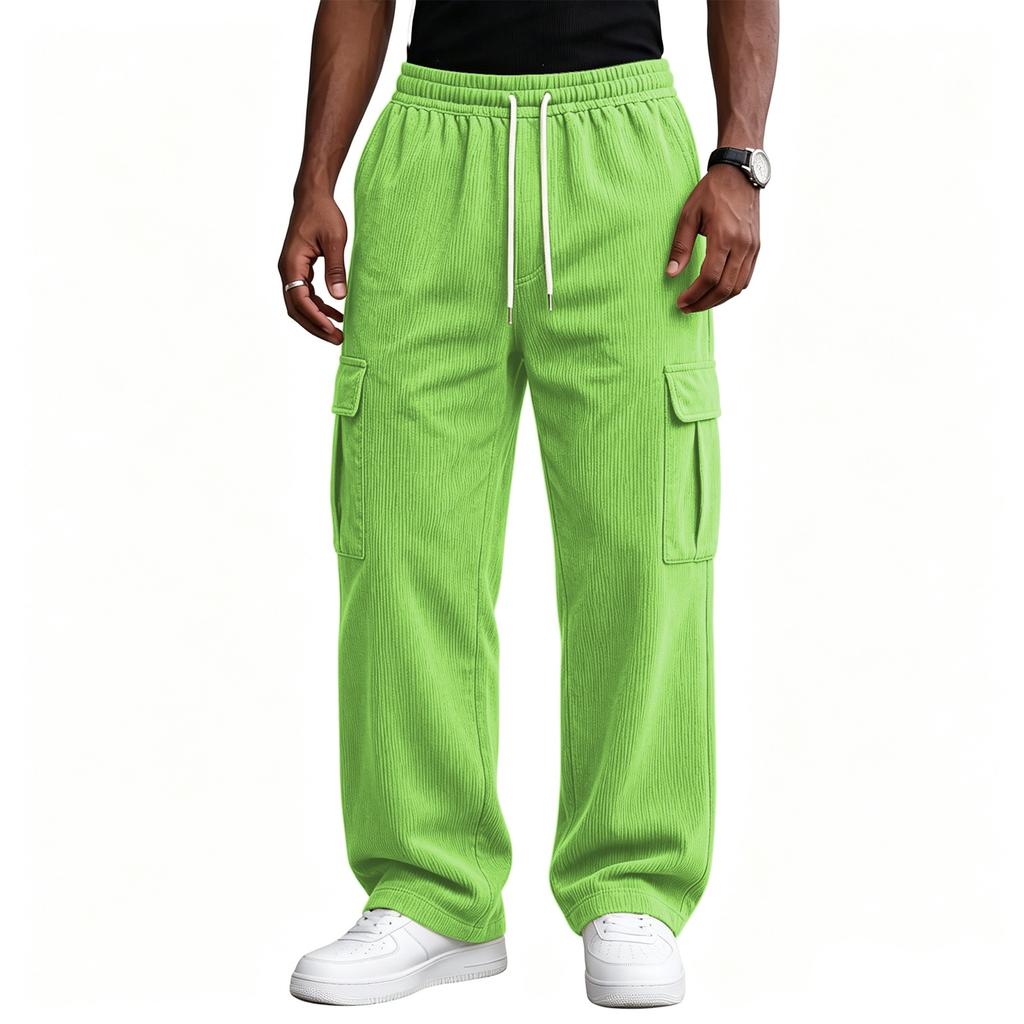 Men's Wide Leg Casual Pants with Athletic Comfort and Street, Loose Fit
