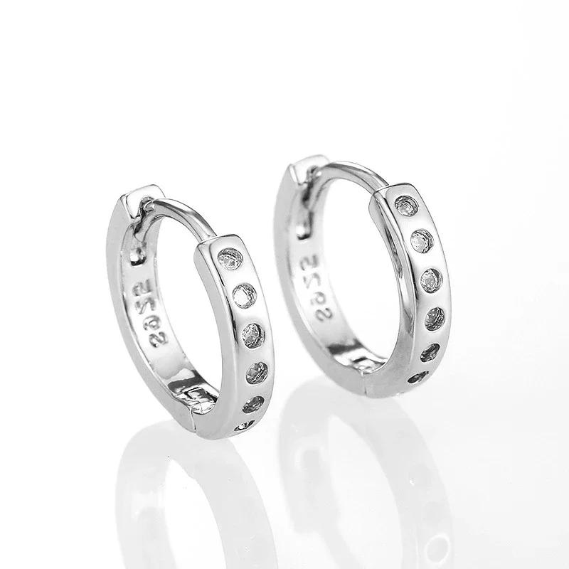 Fashionable Small Fresh Earrings Ins Style Personalized Mosonite Sparkling Light Luxury Jewelry Headpiece For Women