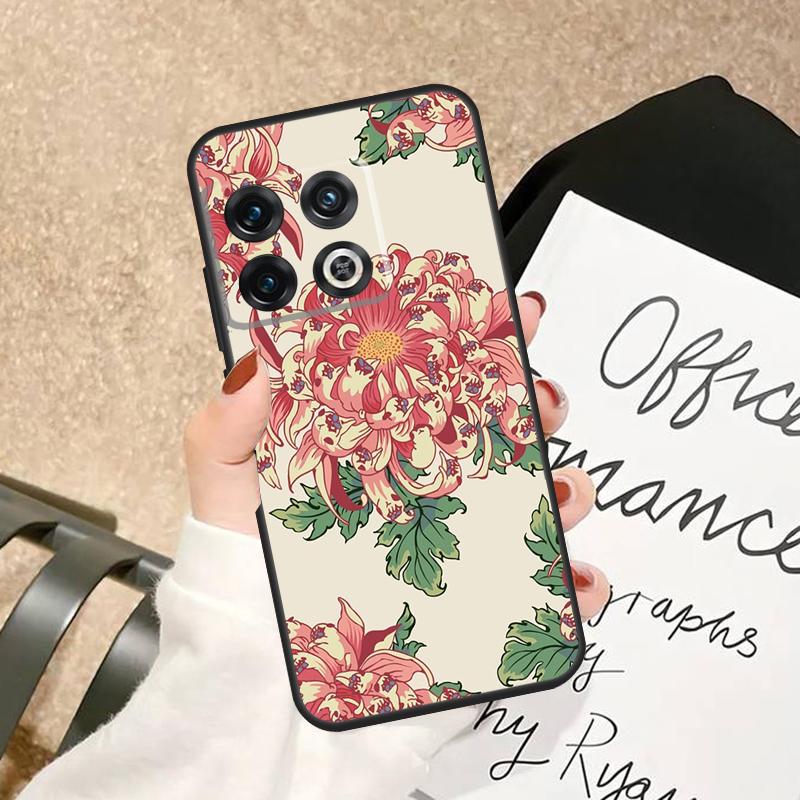 

Chrysanthemum Case For OnePlus 15 15R 13 13R 13T 12 12R 11 10 Pro 8T 10T Nord 5 CE 2 3 4 Lite N20 N30 Cover OnePlus 13R