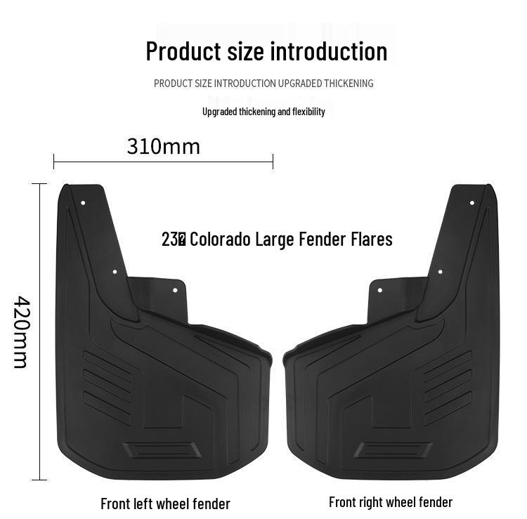 Chevrolet Colorado 2023-2025 Large Leather Mud Flaps with Fender Flares