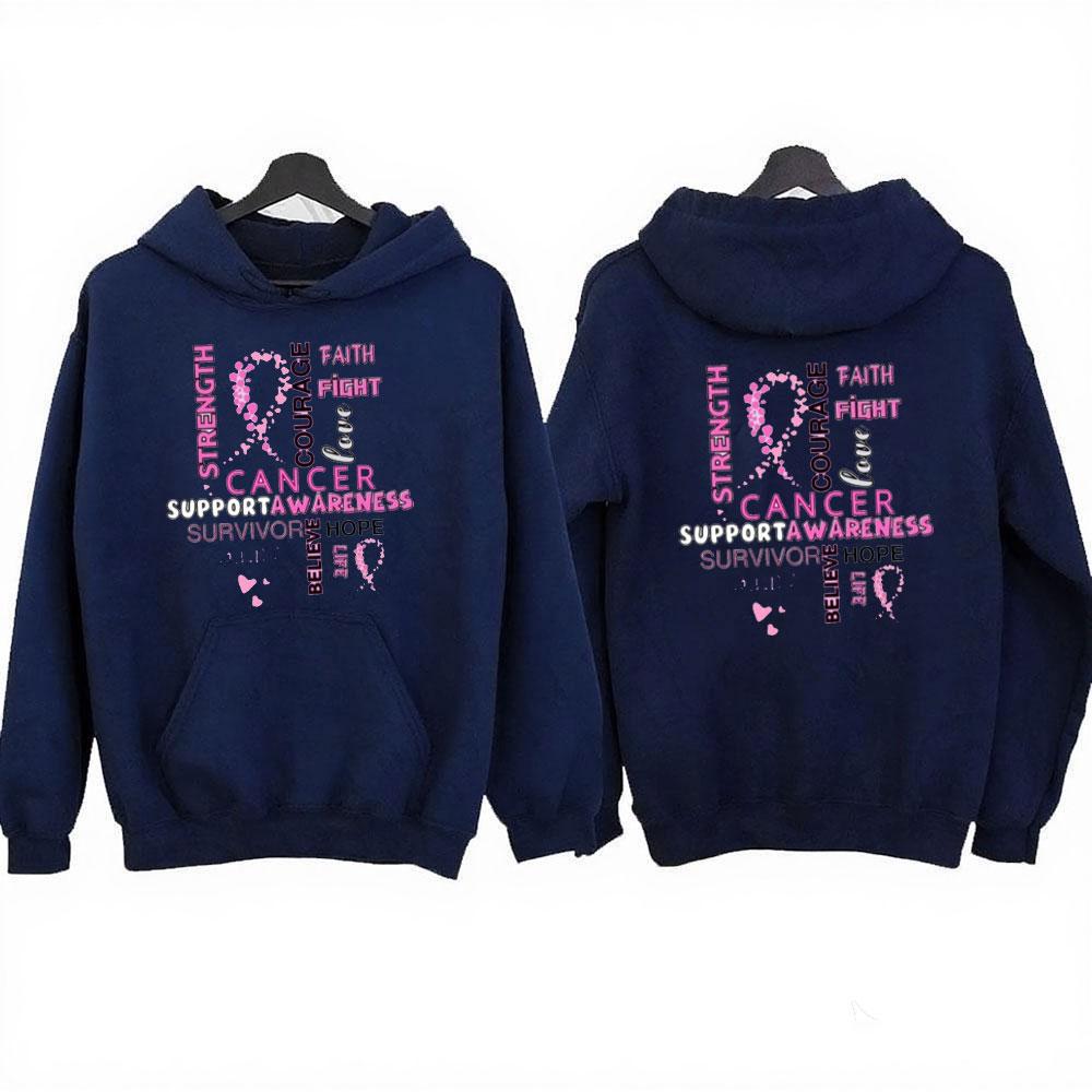 Cancer Hoodie Breast Cancer Hoodie Cancer Hoodie Pocket Adjustable Drawstring Sportswear Autumn and Winter Keep Warm