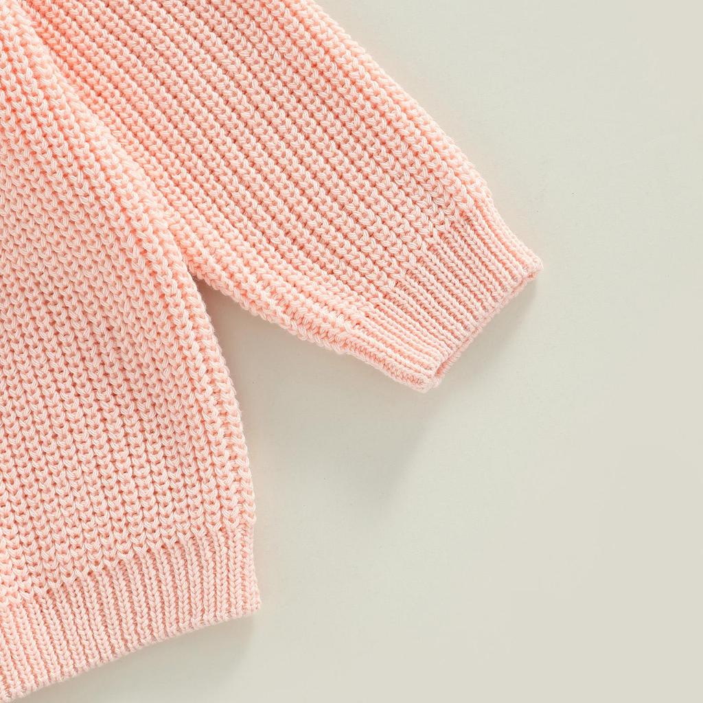 Kleinkind Baby Rundhals Pullover 3M 6M 9M 12M 18M 24M 3Y 4Y 5Y Langarm Einfarbig Lose Gestrickte Pullover