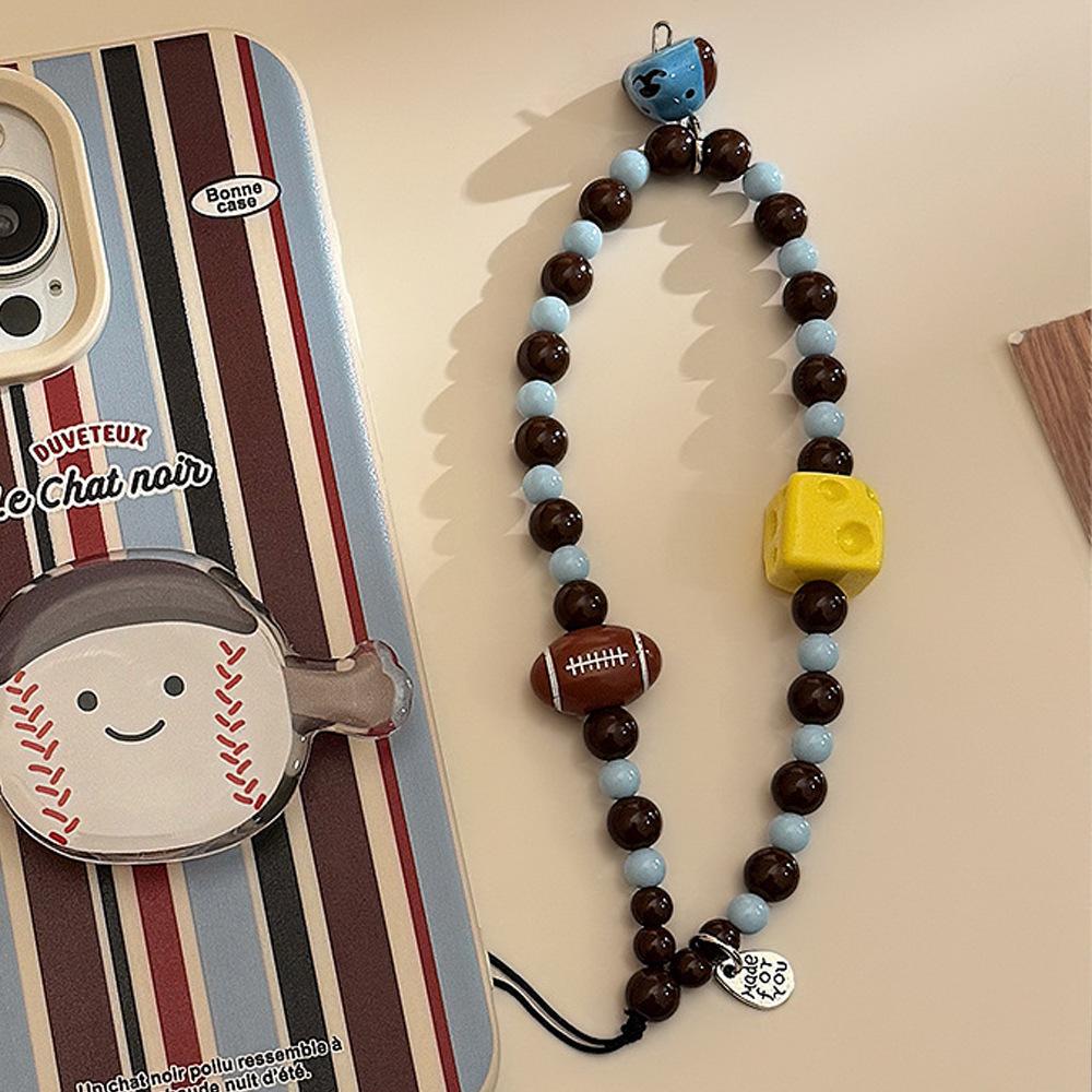 Colorful Chain Mobile Phone Case Lanyard for Apple/For Huawei Portable Wrist Strap Rope Personalized Ins Dopamine Pendant