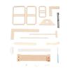 1 Set Buchbinder-Set Tagebuch Album Einbandherstellung Tasche Buchpositionierungslineal Lineal Origami-Messer Lochen Heftlinien